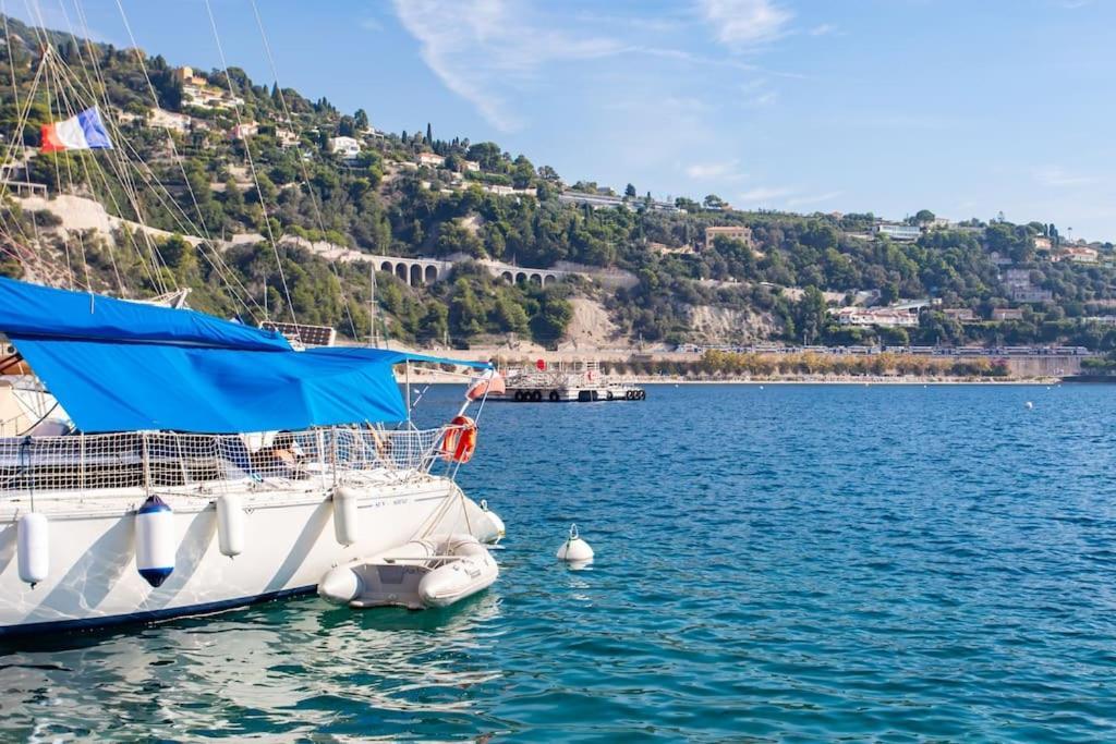 #40 Bright Sea View Suite For 6 2Mins Walk Port & Sea Вилафранк-сюр-Мер Екстериор снимка