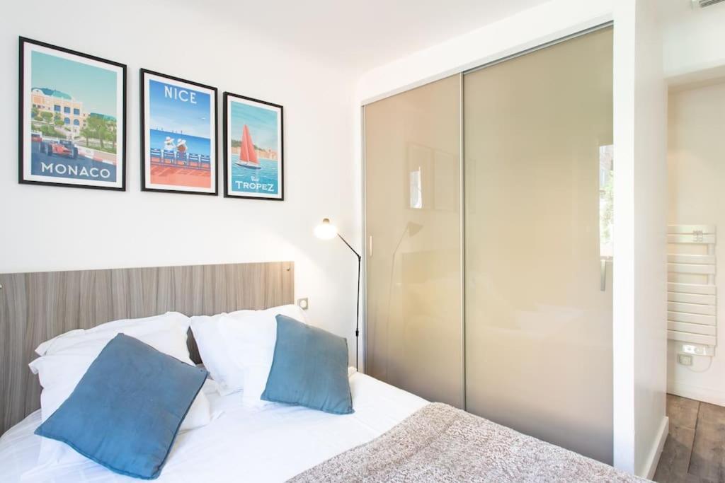 #40 Bright Sea View Suite For 6 2Mins Walk Port & Sea Вилафранк-сюр-Мер Екстериор снимка